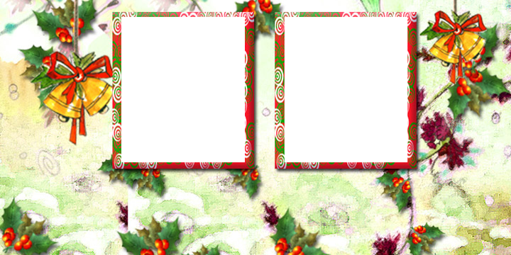 Vintage Christmas Family Greeting Card