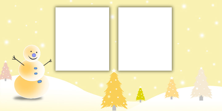 Merry Christmas Photo Card with Holiday Decorations