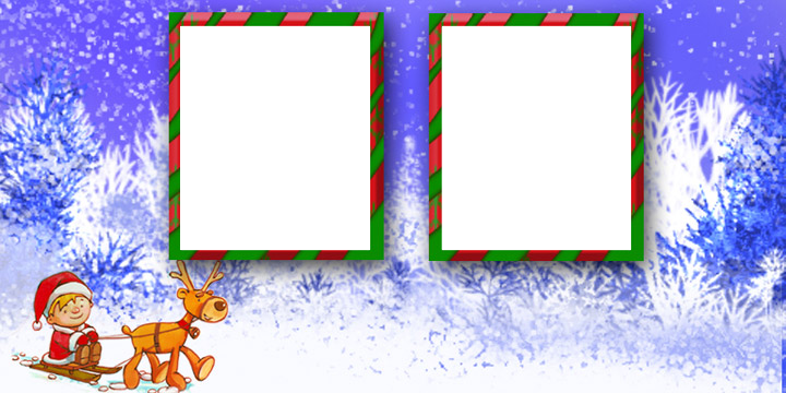 Merry Christmas Winter Collage Card