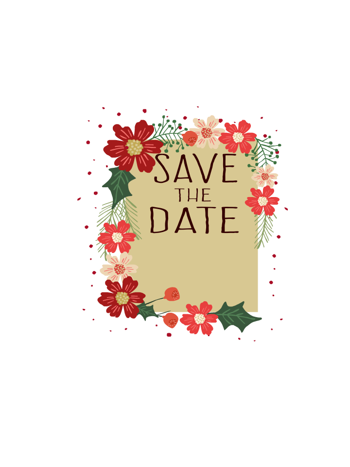 Christmas Holiday Save the Date