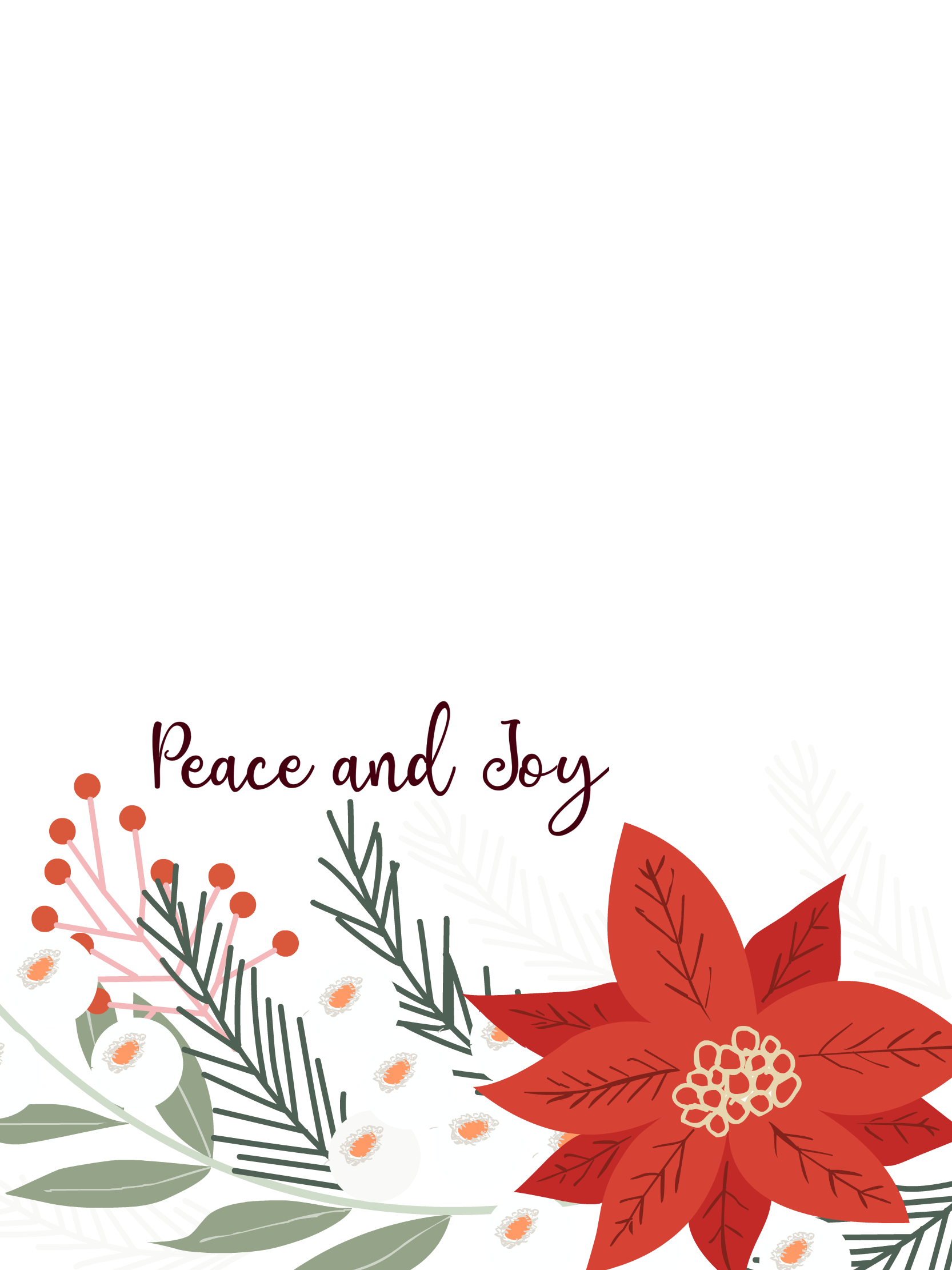 Peace and Joy Holiday Photo Card