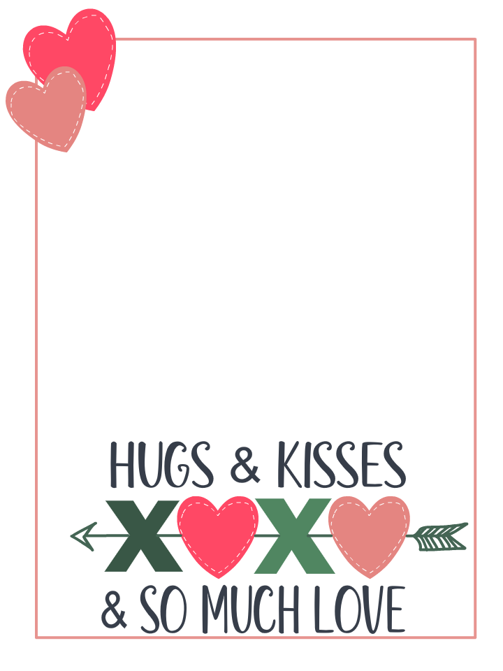 Hugs & Kisses Love Photo Card