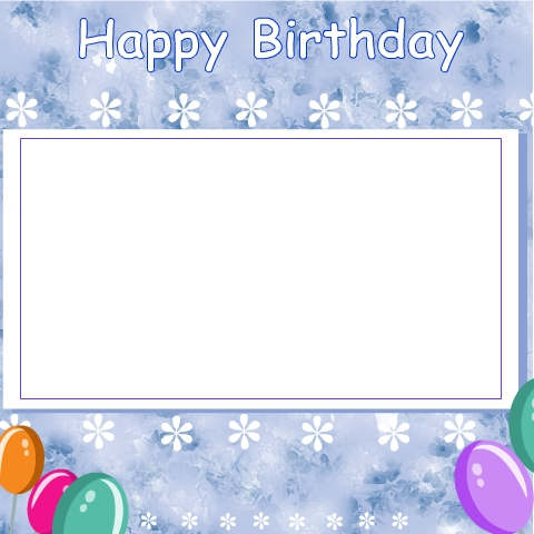 Happy Birthday Snowflake Photo Card