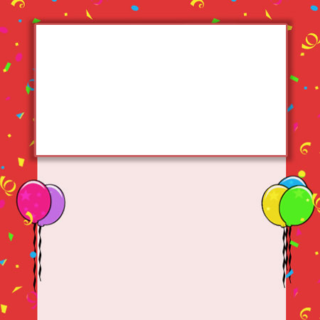 Let's Party Red Photo Greeting Card