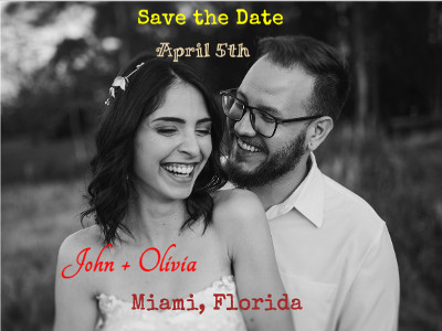 Save the Date Wedding Photo Card