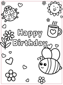 nteractive DIY birthday coloring card: creative fun for kids