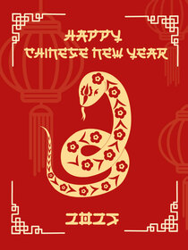 Happy Chinese New Year 2025 Snake Card