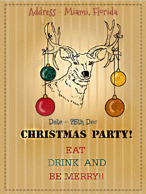 Christmas Party! Eat Drink and Be Merry!
